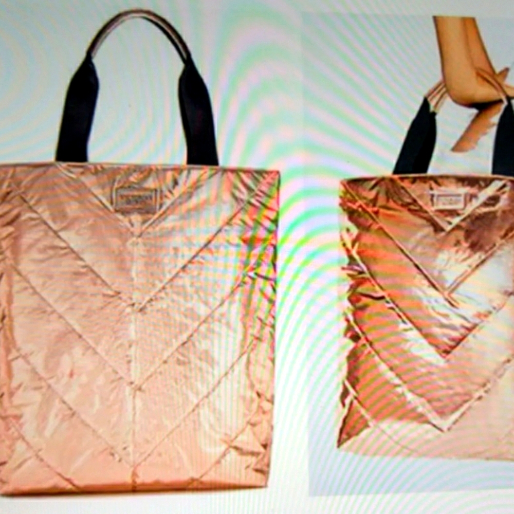 Victoria's Secret Rose Gold Tote Bag Limited Editi
